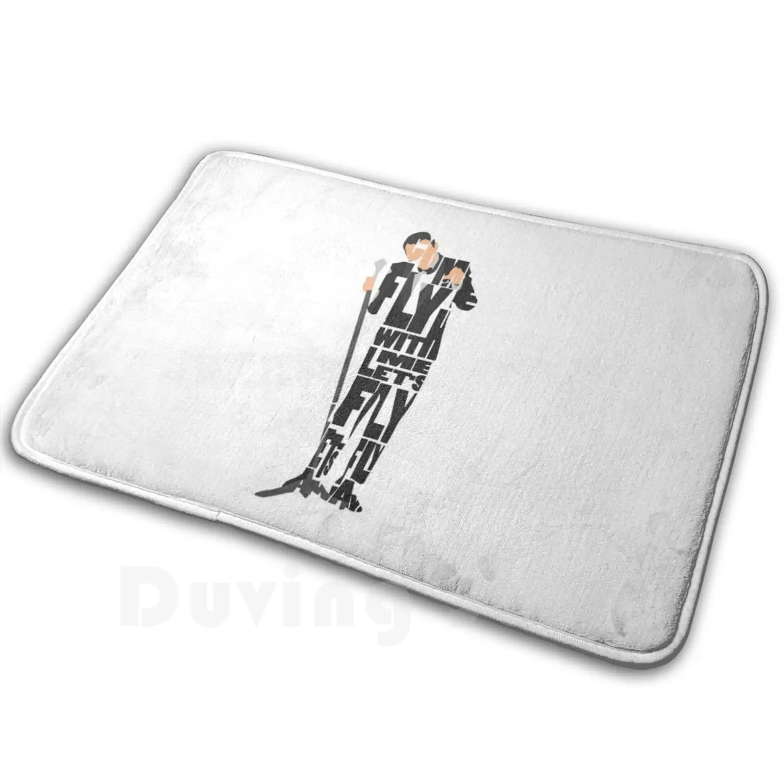 Tipografico E Minimalista Frank Sinatra Illustrazione Tappeto Tappeto Tappeto Cuscino Morbido Antiscivolo Frank Sinatra Frank Sinatra