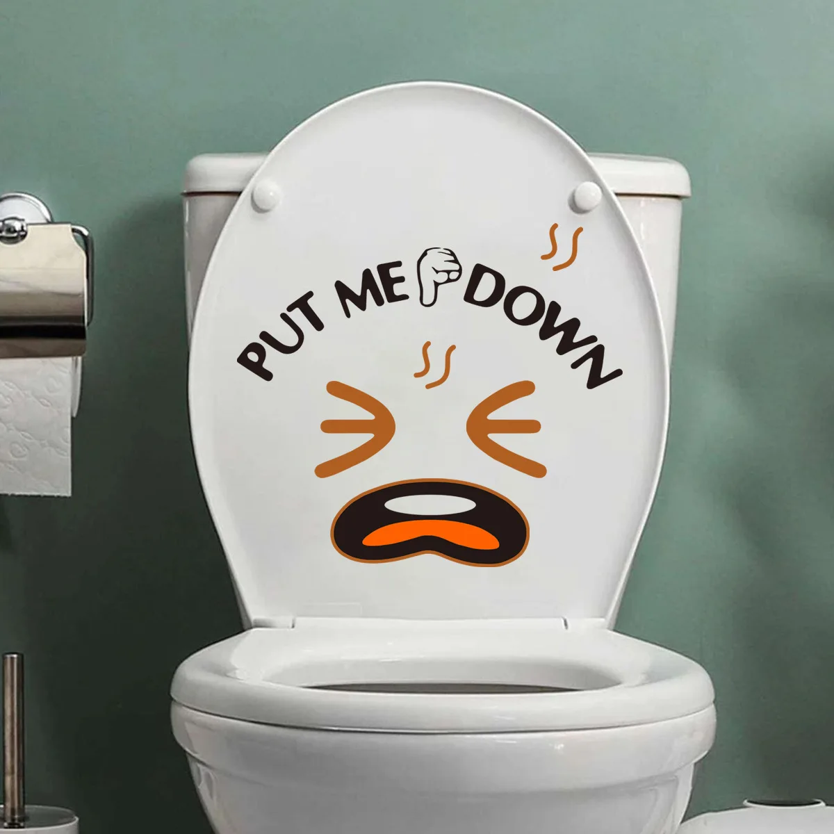 T270 # Put Me Down Toilet Sticker Bagno Toilet Cover Sticker Adesivi Murali Accessori Wc Divertimento Per La Decorazione Del Bagno Di Casa