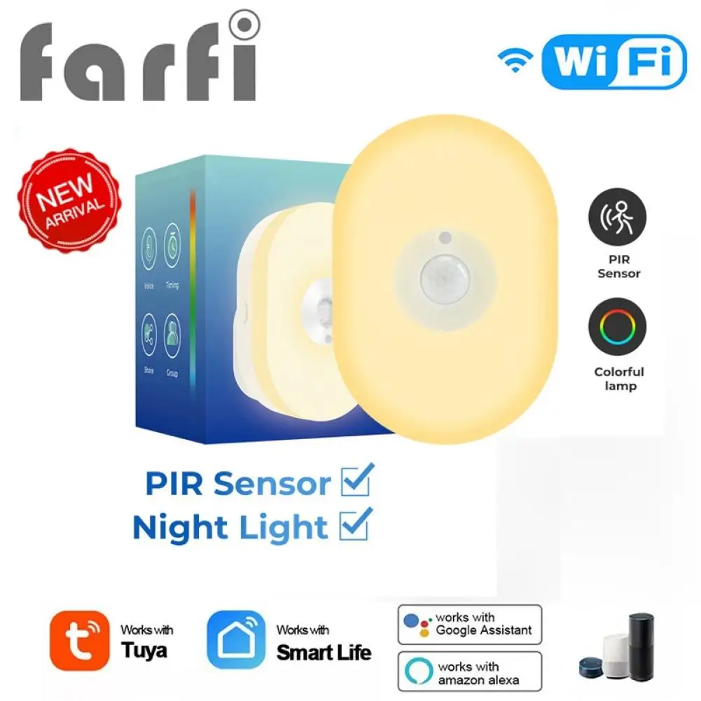 Tuya Wifi Smart Auto Induction Led Light Amazon Alexa Google Home Asistant Smart Voice Control Home Bluetooth Wall Light