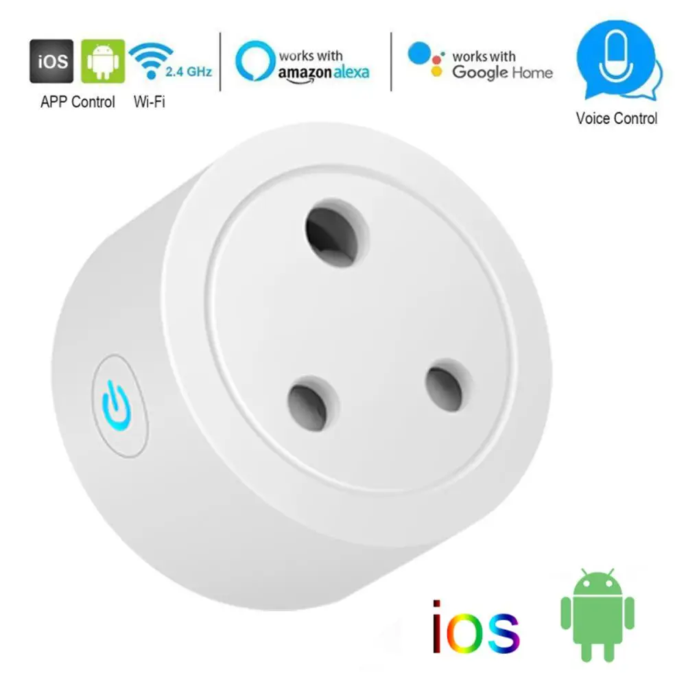 Pc Smart Power Socket Home 100-240V Timer 10A Controllo Vocale Funziona Con Amazon Alexa/Per Assistant Wifi Plug