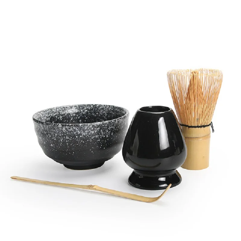 4 Pz/Set Tradizionale Matcha Giftset Di Bambù Matcha Frusta Scoop Matcha Matcha Ciotola Frusta Titolare Matcha Set Da Tè