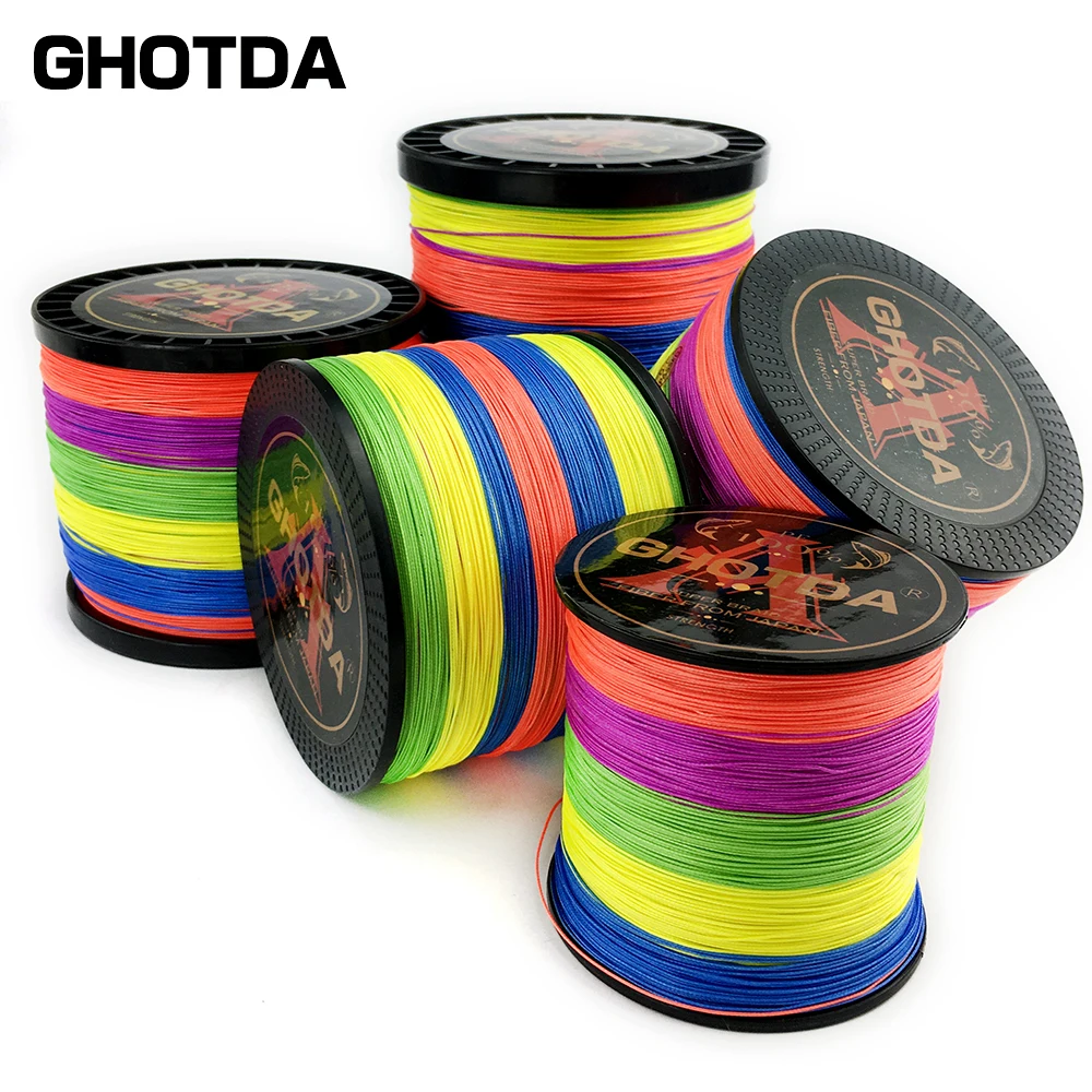 Ghotda 12/9/8 Fili 1000M 500M 300M 100M Linea Di Pesca Intrecciata Pe Giappone Tessuto Multicolore Superiore Estremo Super Forte