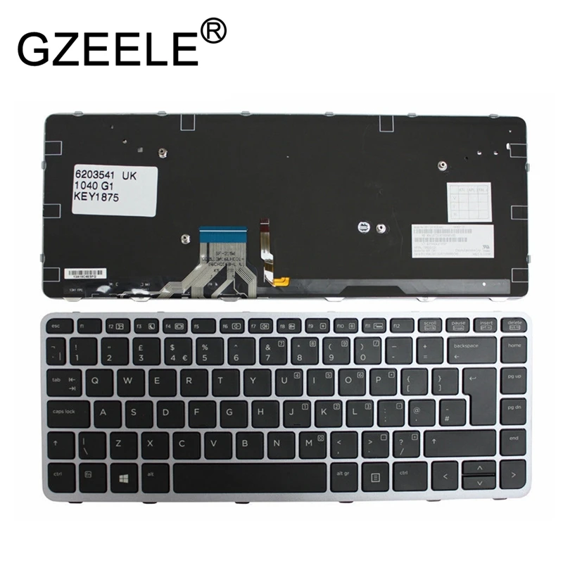 Gzeele Nuovo Layout Di Tastiera Uk Per Hp Elitebook Folio 1040 G1 1040 G2