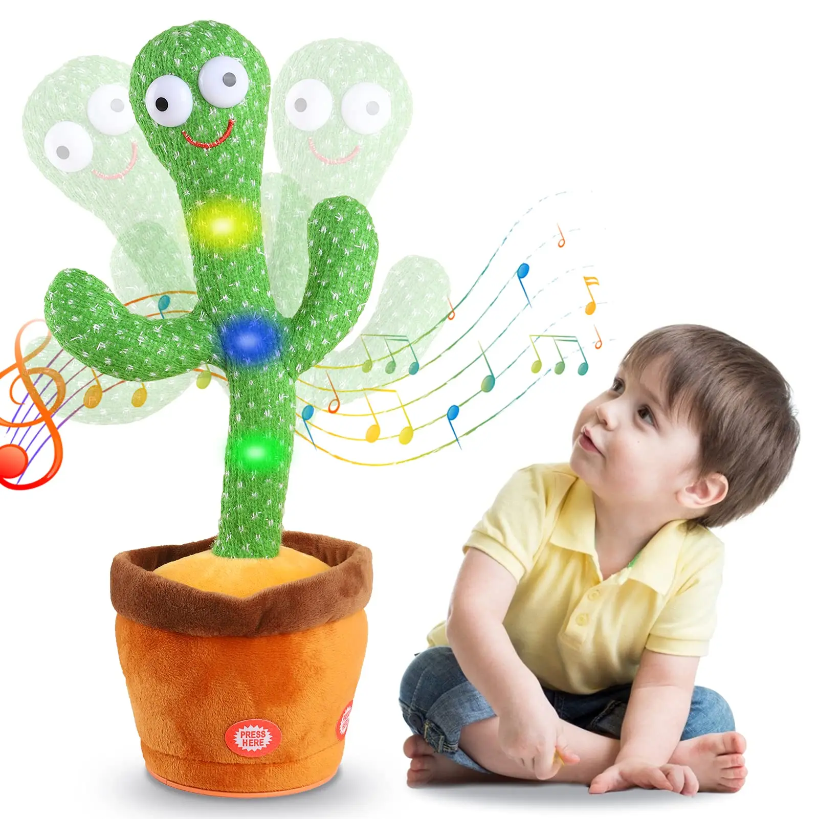 Bambini Che Ballano Talking Cactus Toys Canto Registrazione Mimetica Ripetendo Quello Che Dici Cactus Peluche Con 120 Song Dancing Smart