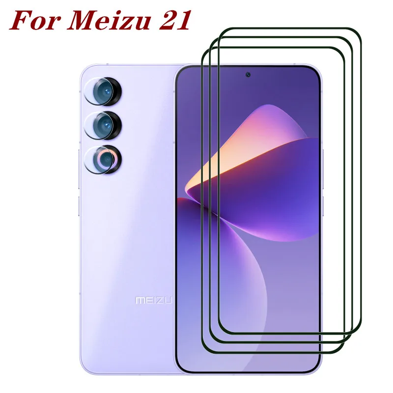 Vendite 9H Glass Per Meizu 21 Screen Glass Protector Anti-Scratch Super Narrow Sides Pellicola Anteriore Per Meizu 21 Soft Camera Film