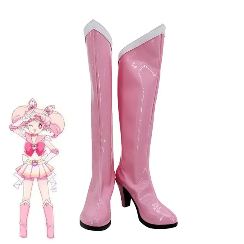 Anime Giapponesi Sailormoon Pink Cute Boots Chibiusa Cosplay Shoes Stivali Personalizzati
