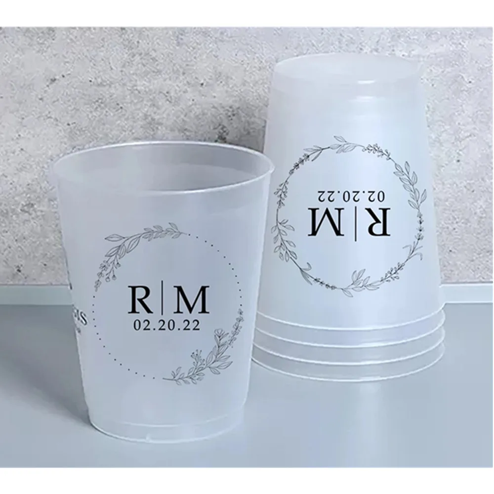 Tazze Flessibili Infrangibili Smerigliate Personalizzate, Tazze Personalizzate Per Bomboniere, Bomboniere, Matrimoni Minimalisti, Matrimoni Moderni