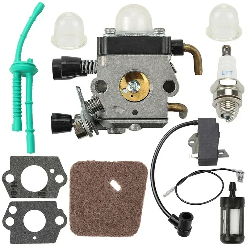 Kit Linea Carburante Bobina Accensione Carburatore Per Stihl Fs76 Fs 85 75 Fs 80 74 41401200
