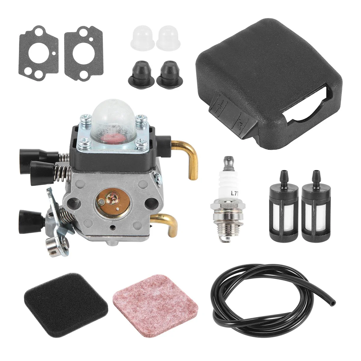 Fs85 Carburatore + Coperchio Filtro Aria Per Stihl Fs75 Fs80 Fs 85 Km80 Km85 Fc75 Decespugliatore Decespugliatore Tune Up Kit