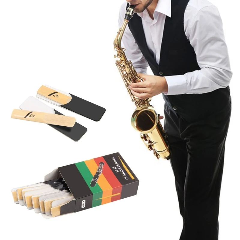 10 Pz Bb Clarinetto Canne Bb Tono Forza 1.5/2.0/2.5/3.0/3.5/4.0 Canne Tradizionali Per Bambini E Adulti Facile Da Usare