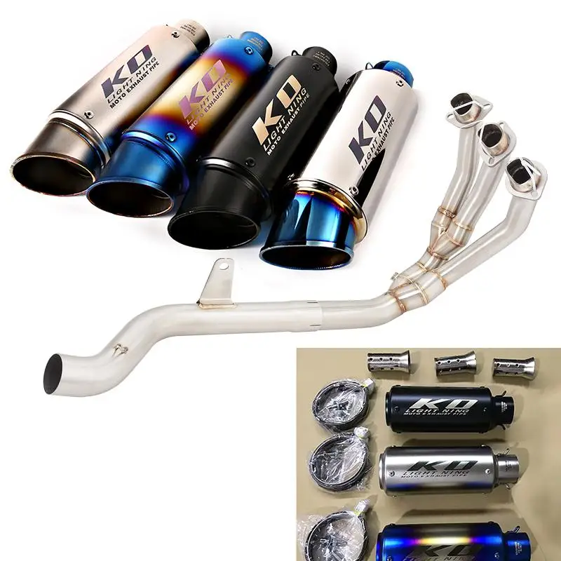 Per Triumph Trident 660 2021-2023 Silenziatore Di Scarico Header Pipe Moto Tail Escape Connect Tube Acciaio Inossidabile Db Killer