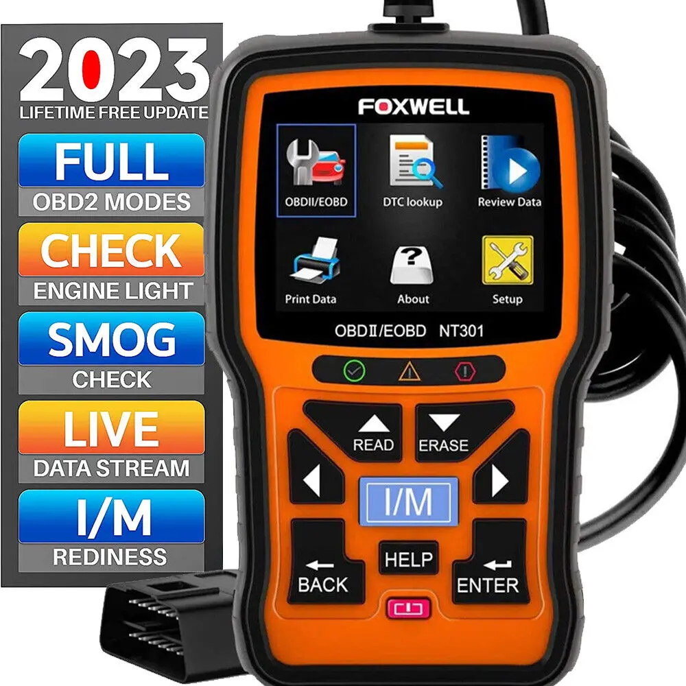 Foxwell Nt301 Obd2 Scanner Check Lettore Di Codici Motore Professionale Odb2 Obd2 Scanner Automobilistico Strumenti Diagnostici Per Auto