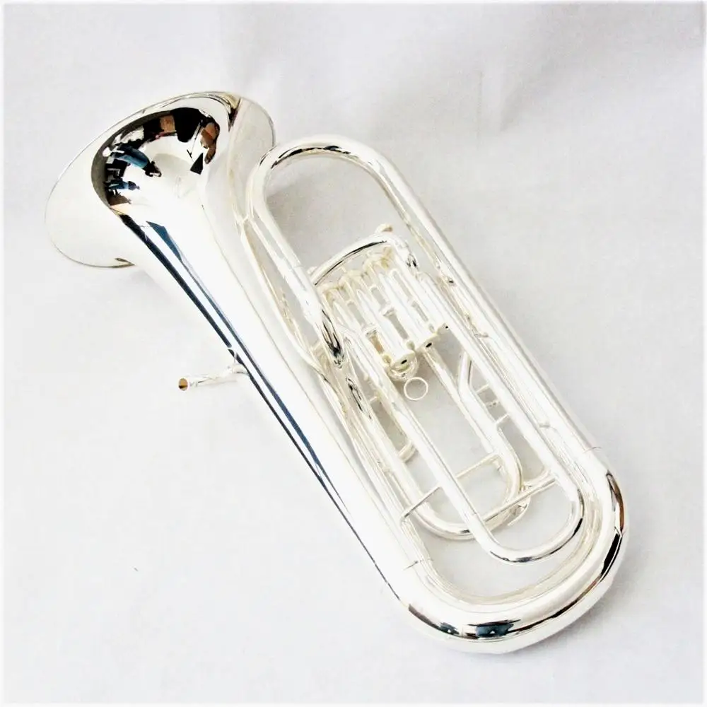 Corno Euphonium Di Alta Qualità Strumento Cinese Argento Euphonium Strumenti In Ottone Placcato Argento 4 Valvole Euphonium