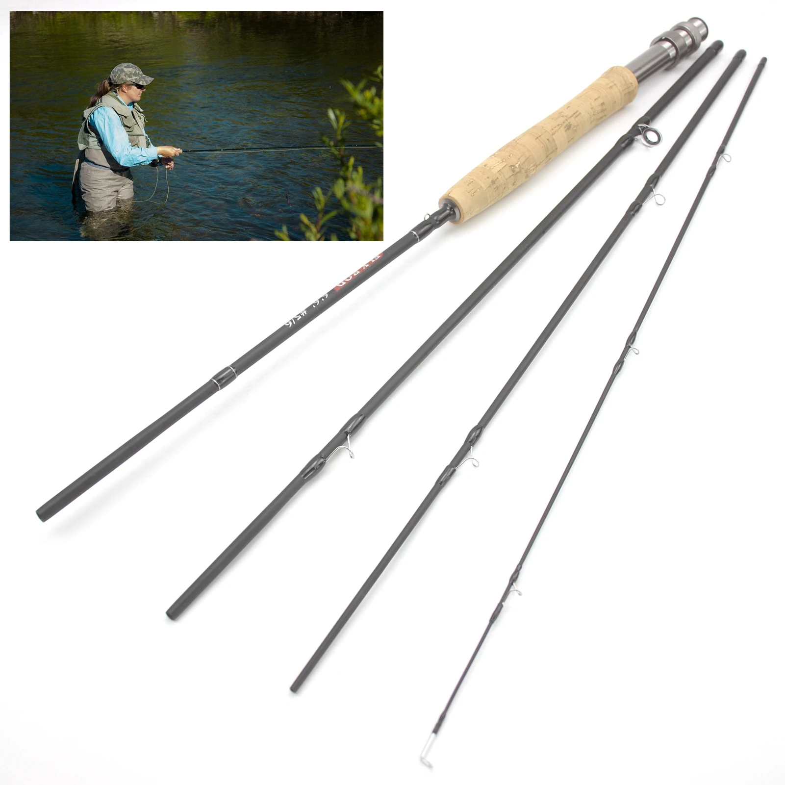 2.1M 7Ft Canna Da Pesca A Mosca King Fisher Fibra Di Carbonio Peso Ultraleggero Canna Da Pesca A Mosca Lake River Canna Da Mosca Merci Per La Pesca Pe