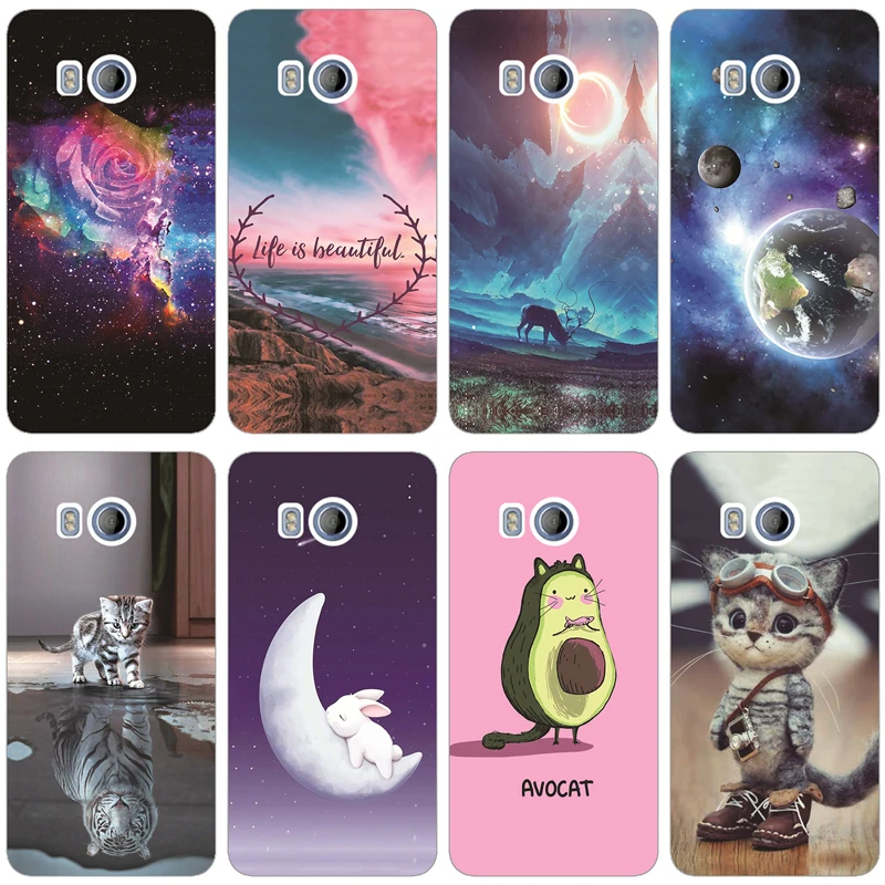 Case For Htc U11 5.5" Cover Silicone Soft Tpu Protective Phone Cases Coque For Htc U11