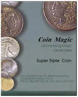 Johnny Wong Super Triple Coin Eisenhower Dollaro Trucchi Magici
