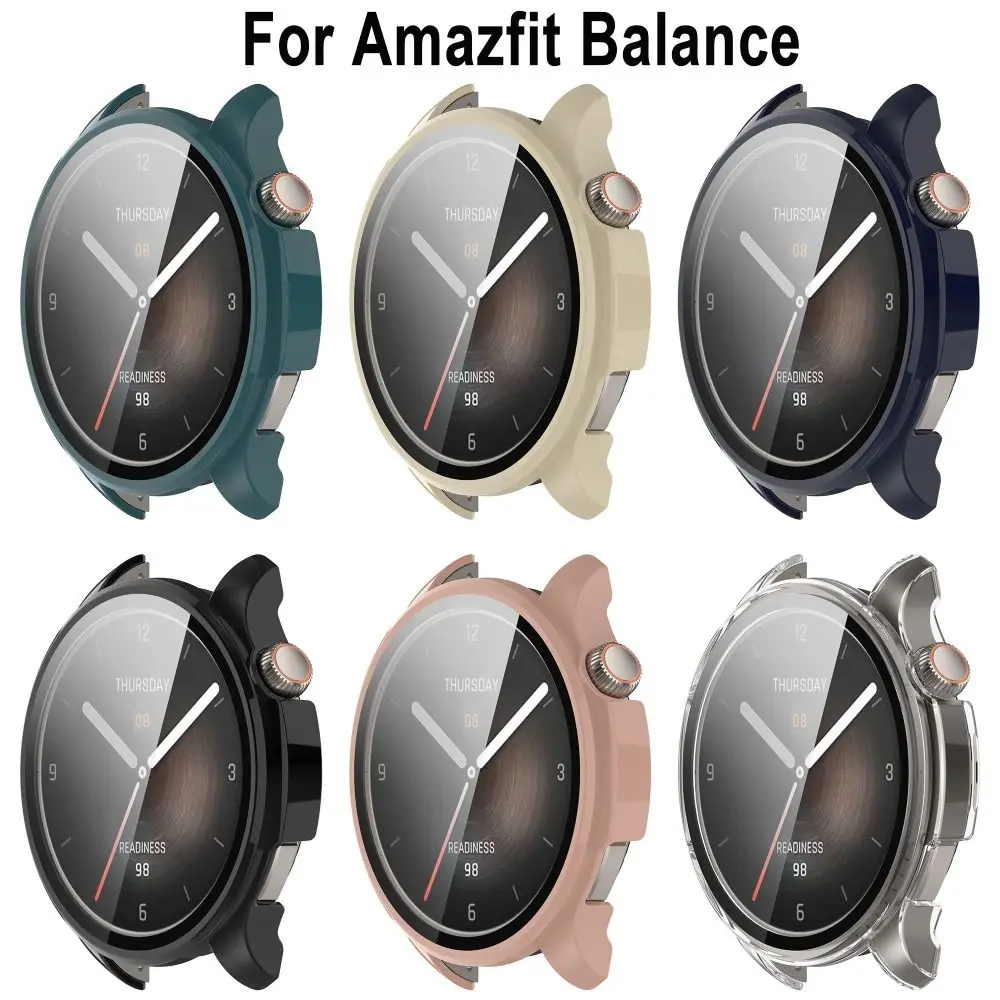 Pellicola Protettiva Per Schermo Con Guscio Rigido Per Amazfit Balance Smart Watch Pc + Cover Protettiva Per Schermo Temperato Accessori Per Orologi