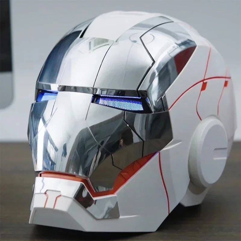 Iron Man Mask Mk5 Electric Voice Control Helmet 1/1 Cosplay 1:1 Mask Led Eyes Maschera In Metallo Iron Man Helmet Regalo Di Natale Per Adulti