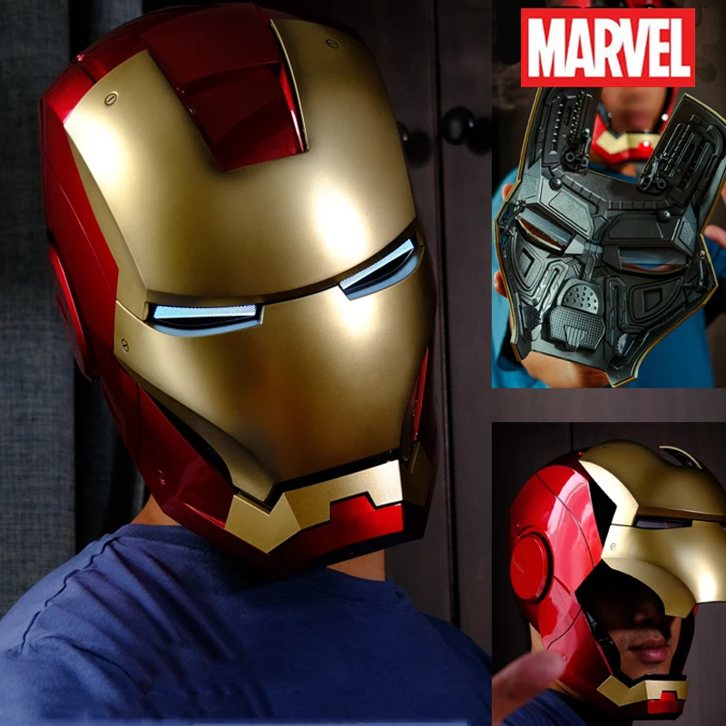 Iron Man Helmet Mk5 Mk7 Avengers Cosplay 1:1 Multi-Piece Meccanico Controllo Vocale Maschera Indossabile Modello Giocattolo Regali Di Natale Per Bambi
