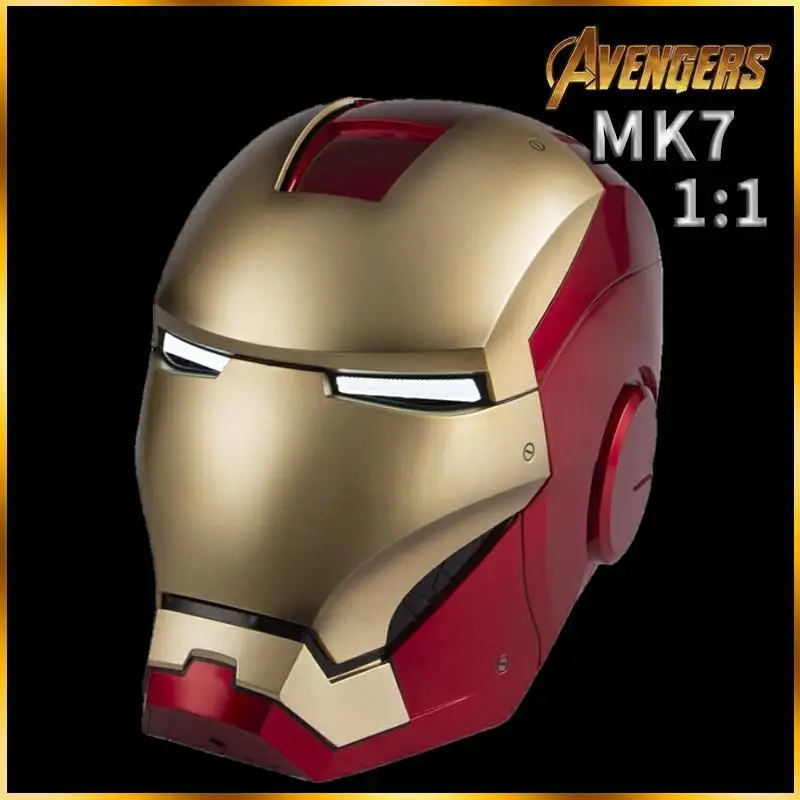 Iron Man Helmet Mk5/Mk7 Avengers Cosplay 1:1 Multi-Piece Meccanico Controllo Vocale Maschera Indossabile Occhi Modello Giocattolo Regali Di Natale