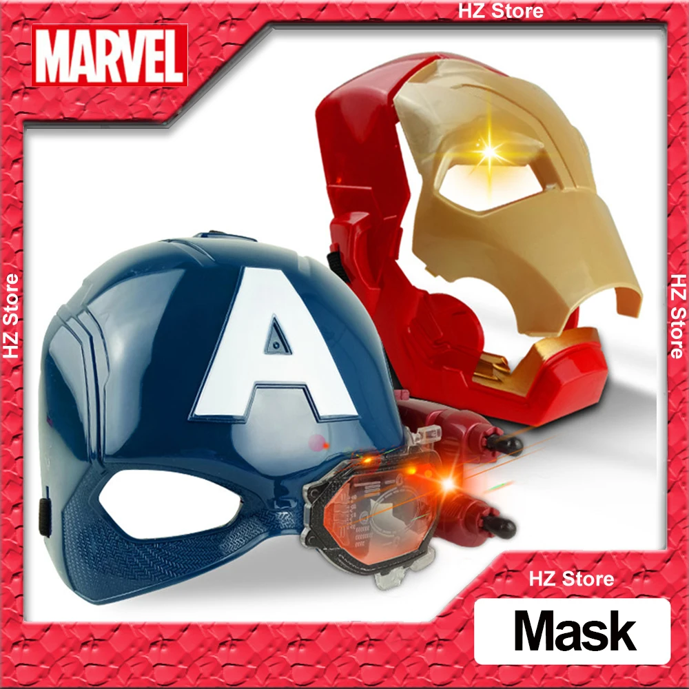 Avengers 4 Marvel Iron Man Helmet With Light Sound Captain America Mask For Children Kids Cosplay Toys Compleanno Regalo Di Capodanno