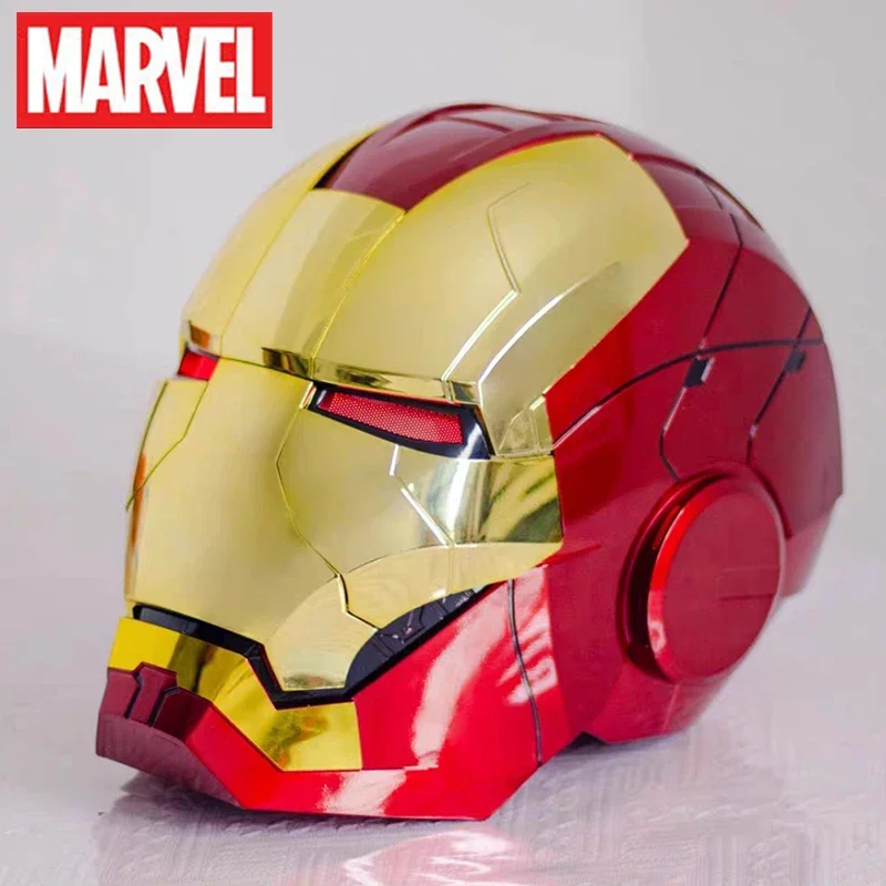Iron Man Autoking Mk5 Casco Telecomando E Controllo Vocale 1/1 Iron Man Marvel Automatic Helmet Mask Figure Con Led Light Boys Gifts
