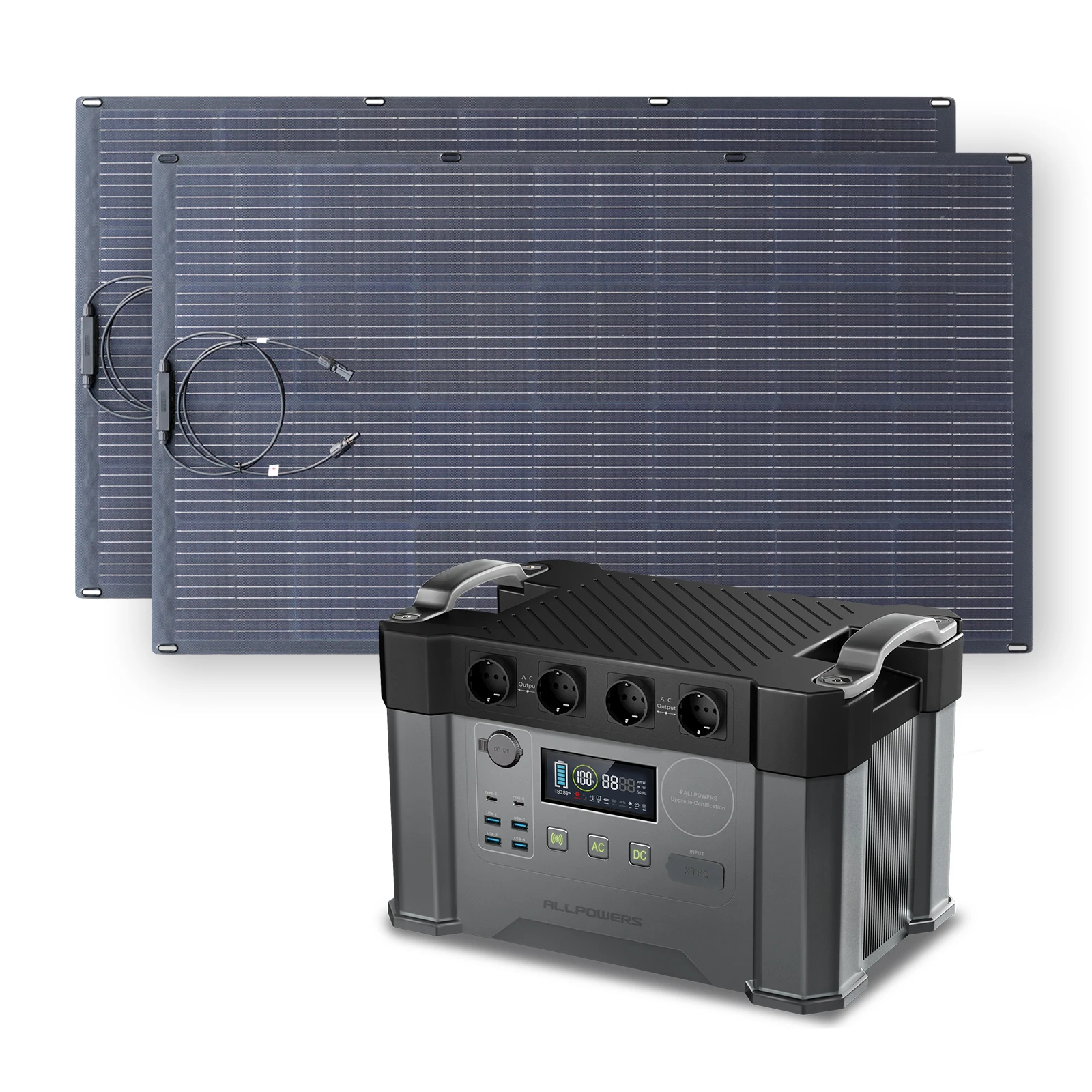 Allpowers 200W/400W Pannello Solare Pieghevole Caricatore Solare Monocristallino Portatile Per Allpowers Power Station 2000W Solargenerator