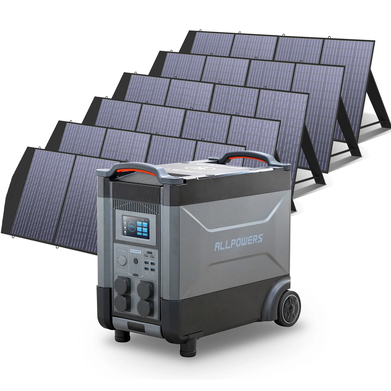 Allpowers Power Station 110V / 230V Solargenerator Mit Solarpanel(Sp033), Batteria Espandibile 3600Wh 4000W Con Ingresso Solare 2000W