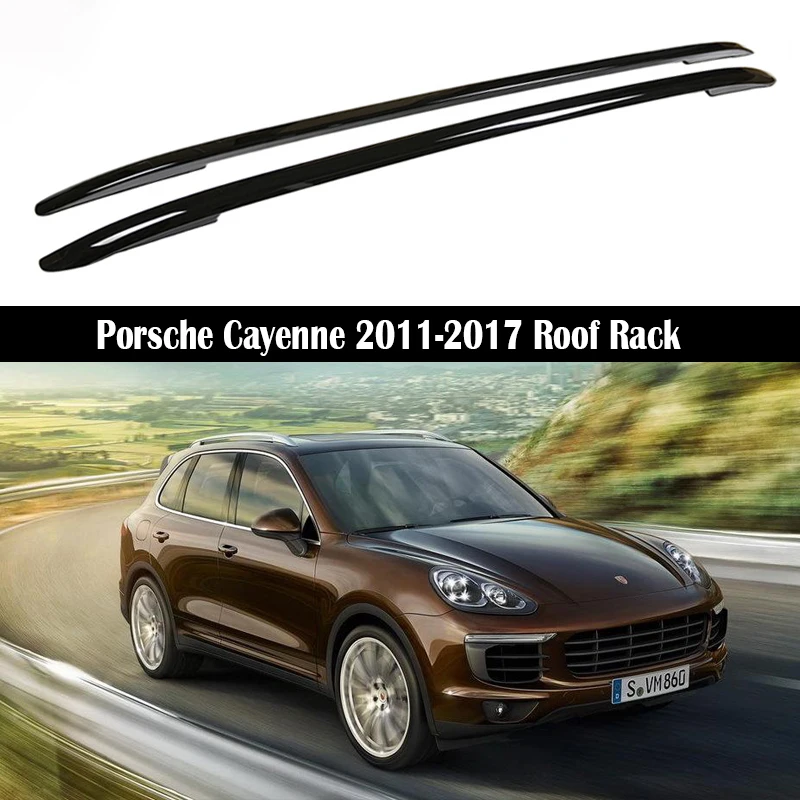 Car Roof Rack For Porsche Cayenne Turbo S 2011-2017 Rails Bar Luggage Carrier Bars Top Cross Bar Rack Rail Boxes Aluminum Alloy