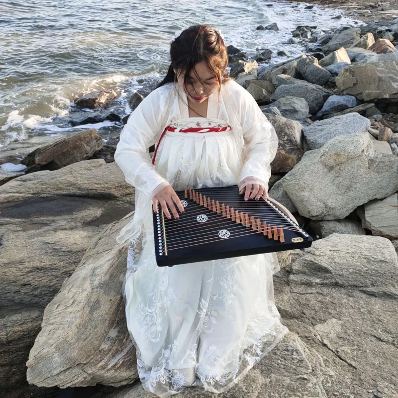 Jlm Professional Hand Fingering Training Instrument Mini Zither Portatile Mini Guzheng Finger Training Bridge Versione 21 Stringhe