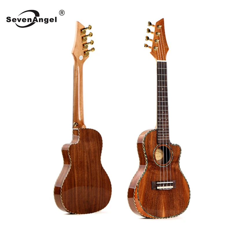 24 Pollici Top In Legno Massello Ukulele Professionale Koa Acacia Ukelele Non Può Hand Design Mini Hawaii Guitar Muiscal Instrument