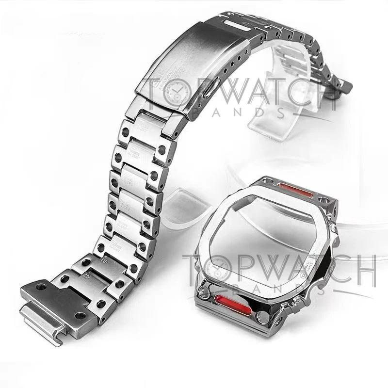 Gw5000U 4Rd Lega Di Titanio Gw-B5600 5610 Kit Mech Modificato Dw5600 Gwx-5600 Gwm5610 Cassa In Metallo Con Cornice Del Cinturino Dell'Orologio