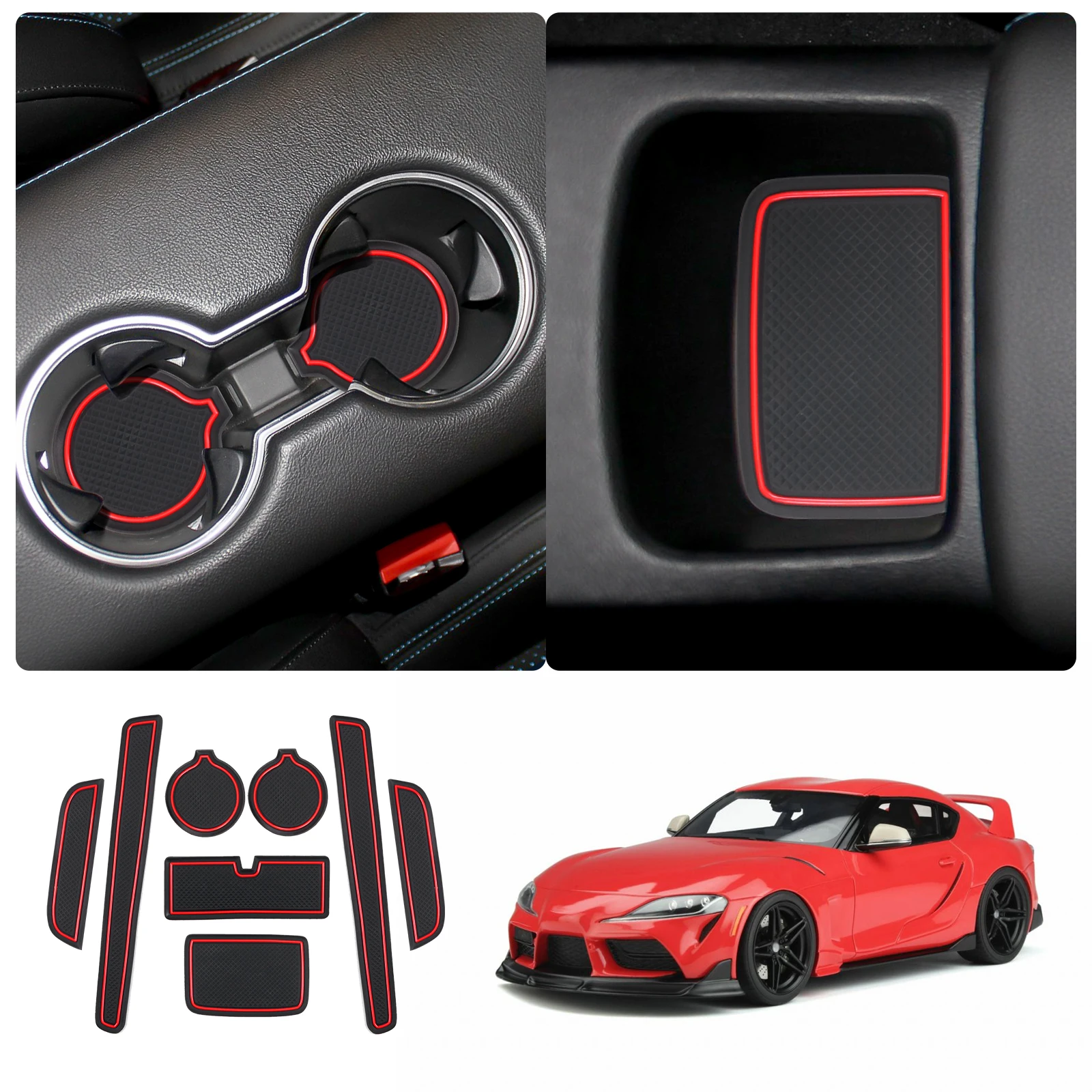 Ruiya Per Toyota Supra Gr Db22 Db42 Db82 2020 2021 2022 Auto Porta Groove Mat Antiscivolo Slot Pad Auto Interior Toyota Supra Gr Accessori 2022