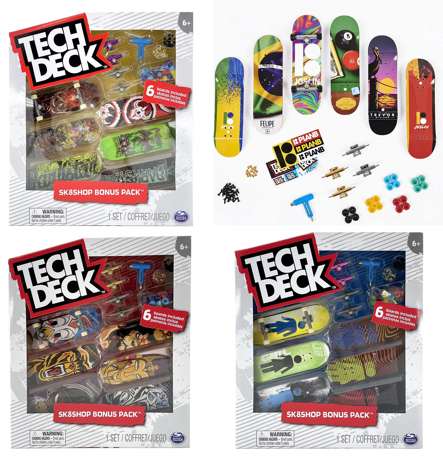 Original Tech Deck Fingerboard Toys For Boys Sk8 Shop Bonus Pack Mini Finger Skateboard Set Scooter Per Giocattoli Per Bambini
