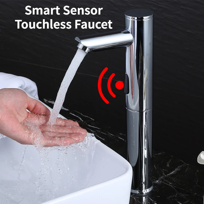 Bagno Rubinetto Umano Sensore Intelligente Rubinetto Ad Alta Tecnologia Rubinetto Da Cucina Touchless Rubinetto Ponte Di Montaggio Rubinetto Automatic