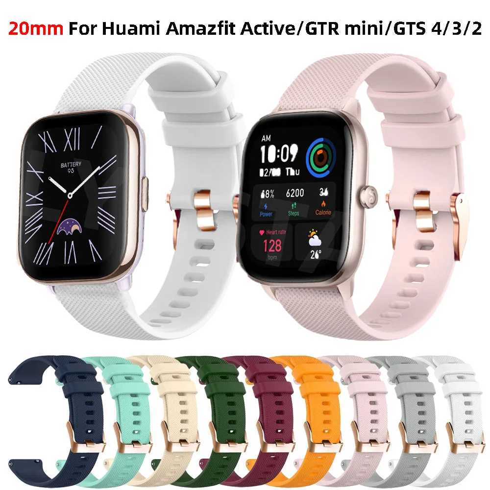 Cinturino Di Ricambio Da 20Mm Per Amazfit Active Gts 4/2 Mini/3/2E/2 Cinturino In Silicone Per Cinturino Amazfit Gtr Mini 42Mm