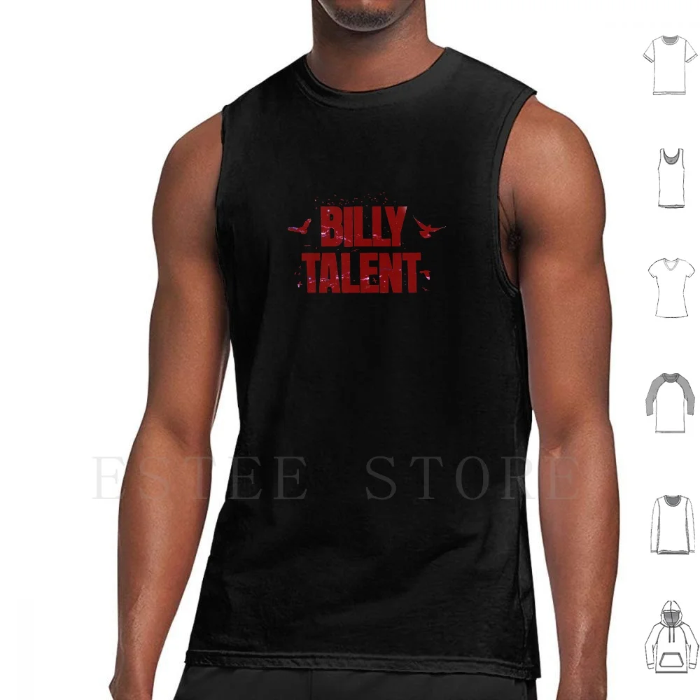 Canottiere Billy Talento Canottiera Cotone Billy Talento Billy Talento Music Band Logo Nome Nero Bianco Burattino Rmblanik Universo Testa