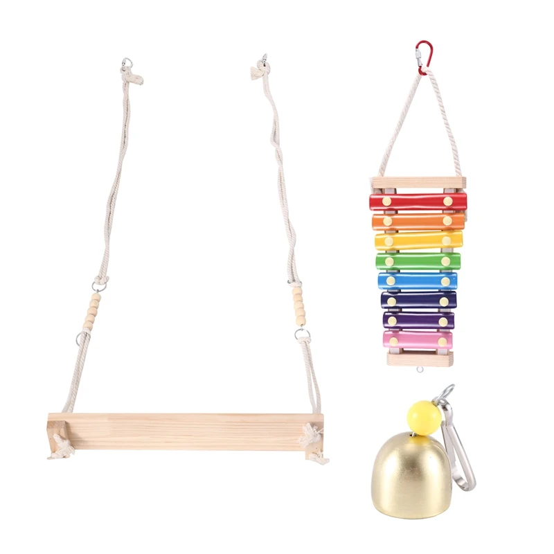Jhd-Chicken Swing Toys E Chicken Toys Xilofono, Forpollame Run Gallo Galline Pulcini Pet Pappagalli Macaw Entertainment