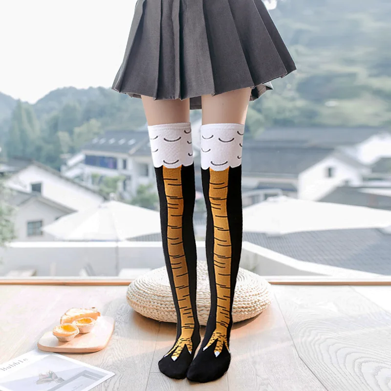 Moda Donna Home Gym Running Cute Chicken Feet Calze A Compressione Lady Men Party Dancing Performance Costumes Girl Party Gift