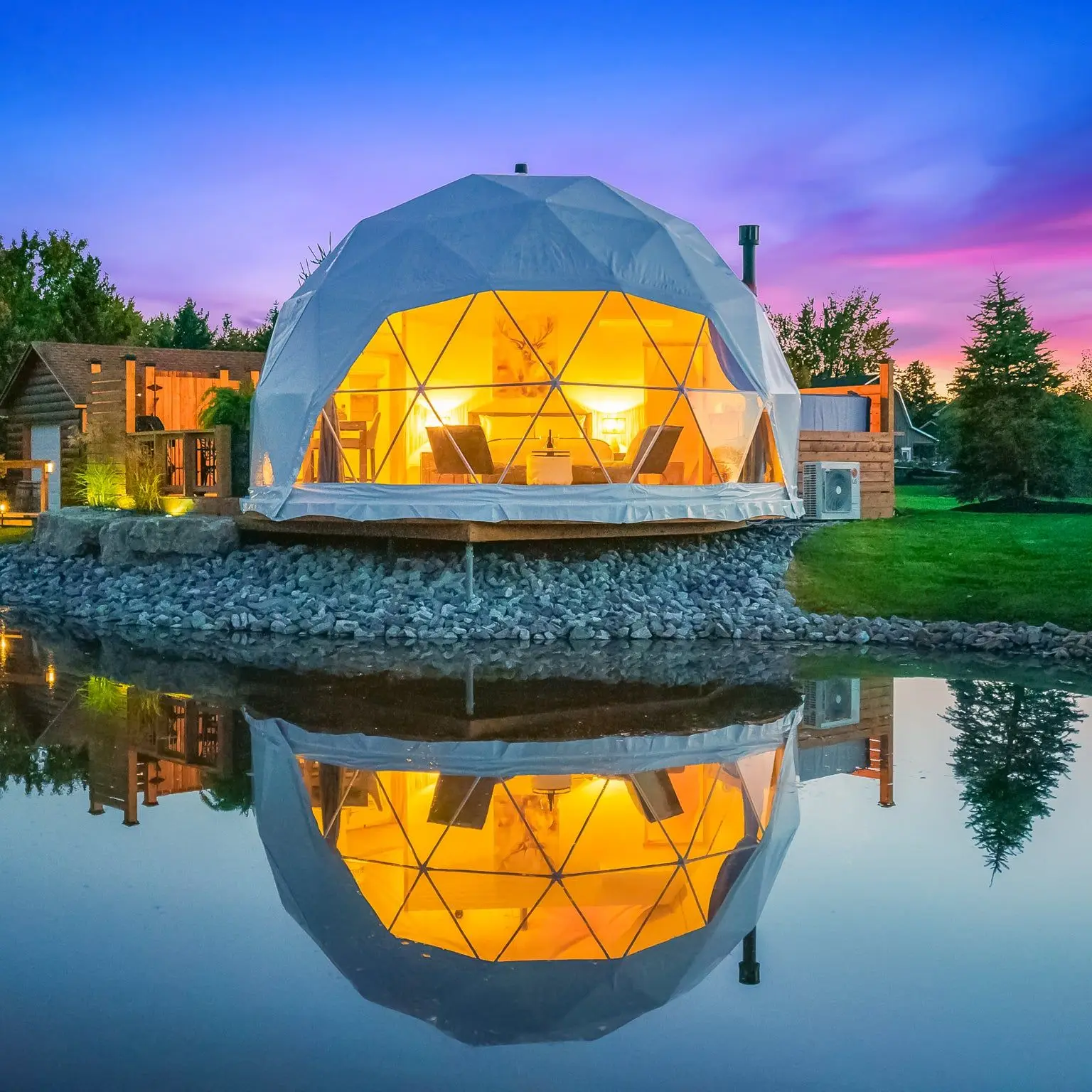 Tende Geodetiche Trasparenti Del Maniero Dell'Hotel Della Cupola Di Lusso Della Cupola Del Glamping Della Foresta Del Resort Mezza Cupola Geodetica De