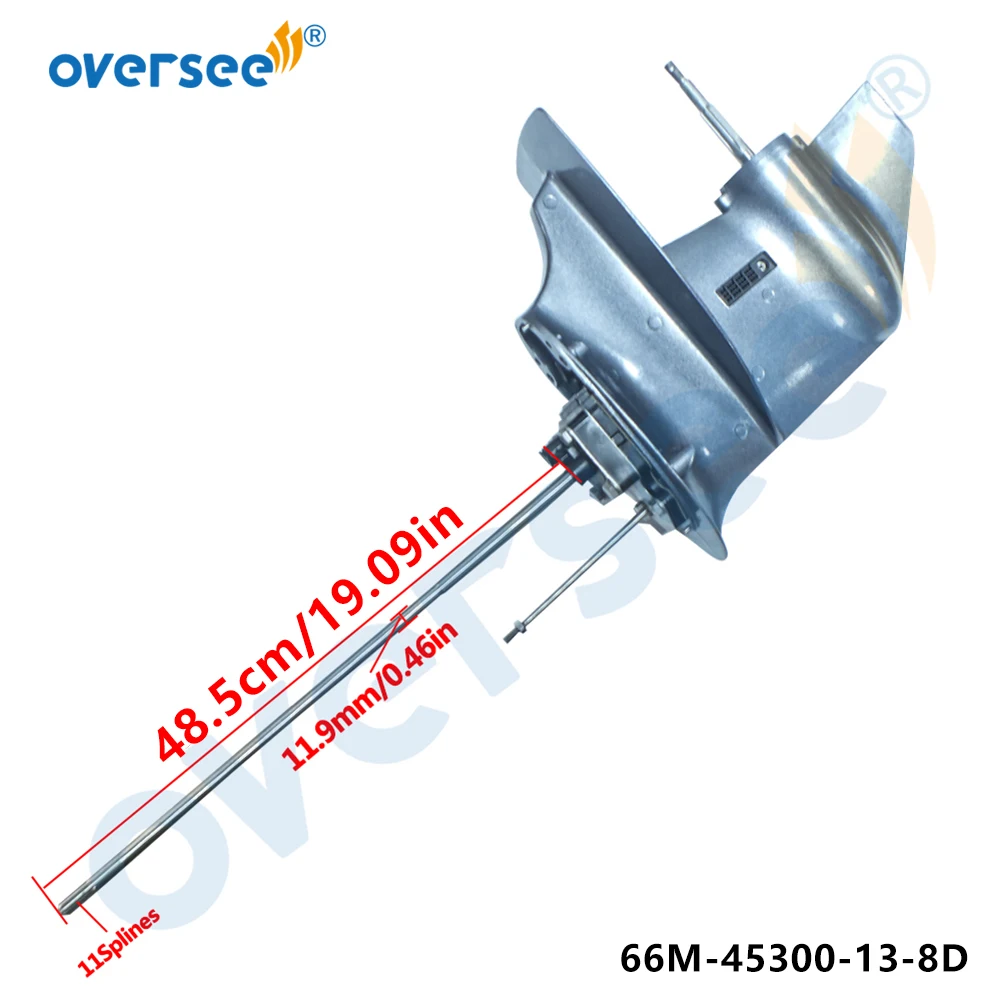 66M-45300-13-8D Long Lower Unit Assy For Yamaha 2/4 Stroke 9.9Hp 15Hp Outboard Engine Parsun Hidea Powertec 66M-45300-11-4D