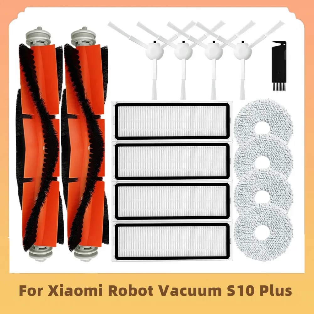 For Xiaomi Robot Vacuum S10 Plus Replacement Spare Parts Main Side Brush Hepa Filter Mop Rag Cloth Accessories