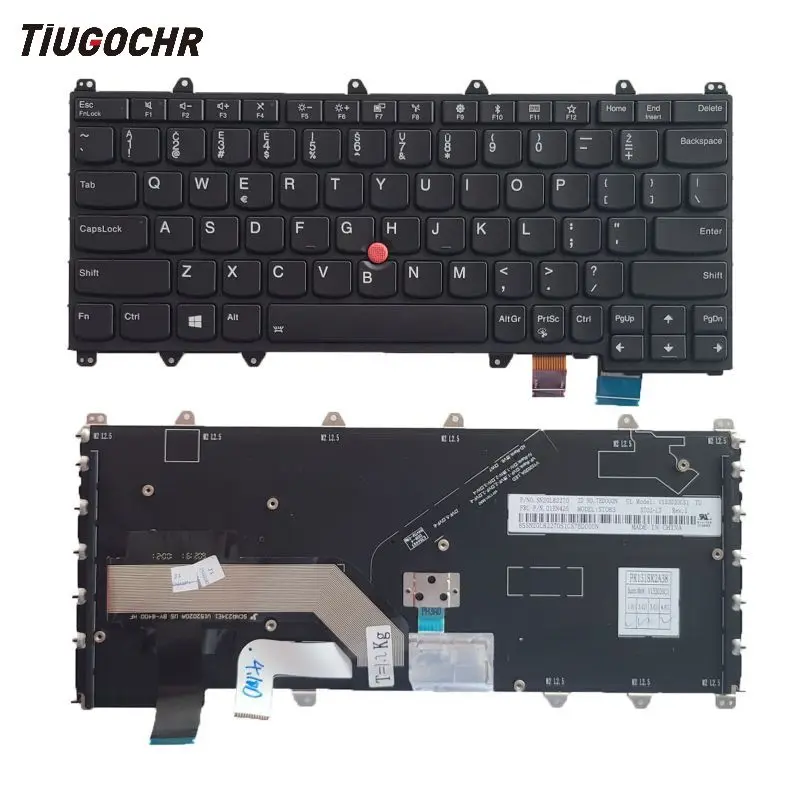 Nuovo Per Lenovo Ibm Thinkpad Yoga 370,X380 Yoga Laptop Tastiera Usa Con Retroilluminazione