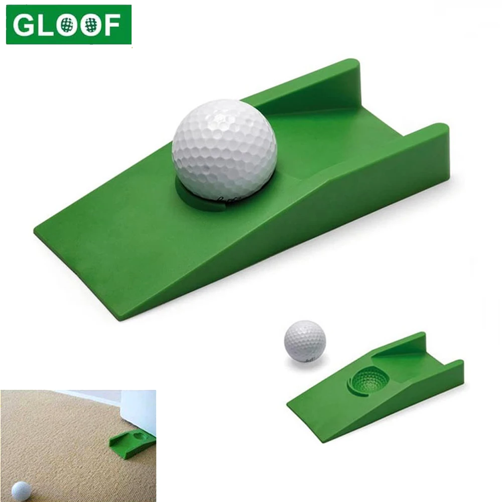 Golf Trainer Aid Door Stopper Golf Game Office Home Carpet Practice Putt Aim For Golf Enthibition Abs Green Decorative Door Stop