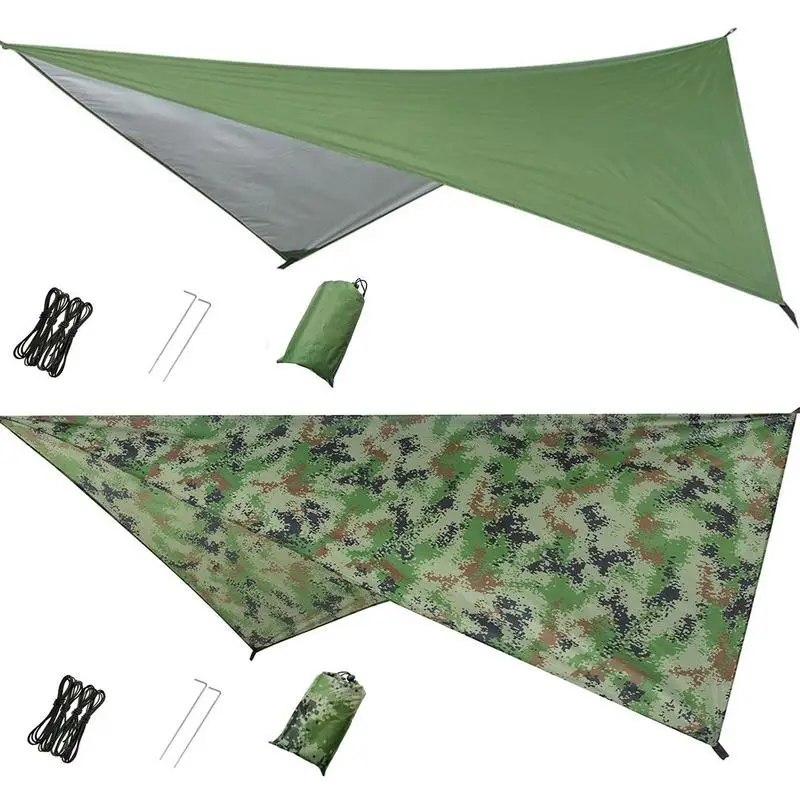 Amaca Rain Fly Impermeabile Telo Da Campeggio Amaca Resistente Allo Strappo Rain Fly Camping Tarp Shelter Tenda Portatile Tarp Per Esterno