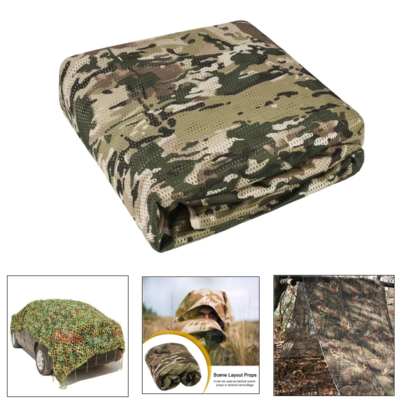 Campeggio Camo Net Woodland Jungle Camouflage Net Caccia Shooting Fishing Shelter Nascondi Rete Giardino Militare Decorazione Della Casa