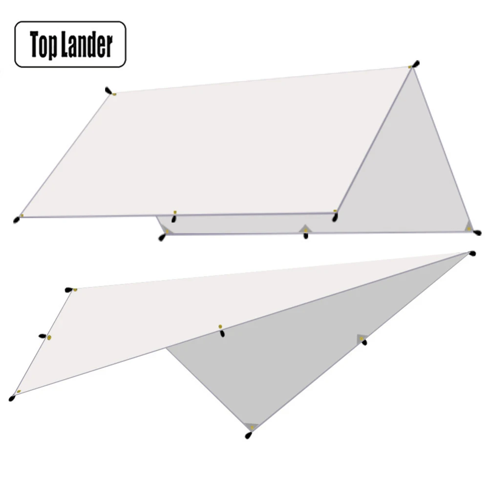 3X5M Beach Sun Shelter Tarp Tenda Shade Tarp Tenda Outdoor Sun Shelter Campeggio Tourist Tarp Baldacchino Impermeabile Parasole Giardino