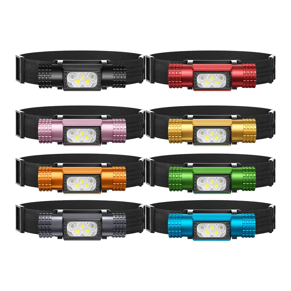 20 Pezzi Faro G2 Led 18650 Faro Rosso Verde Viola Uv Blu Giallo 6 Colori Flash Head Lamp Light Flash Light Torch
