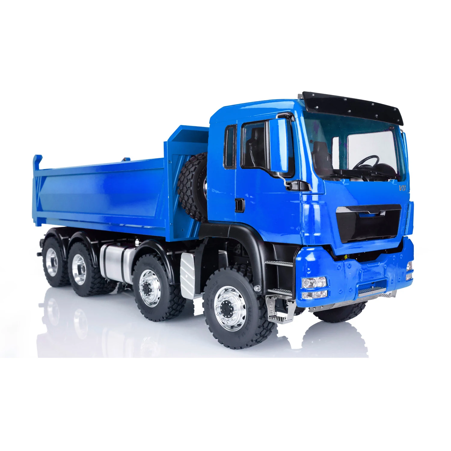 Lesu 1/14 8*8 Rc Dumper Truck Chassis Modello Idraulico Motore Suono Dipinto Giocattoli All'Aperto