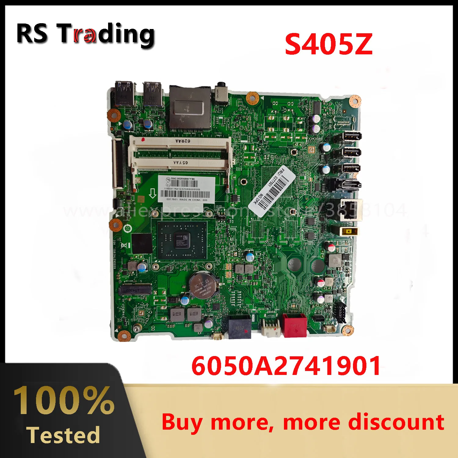 Per Lenovo S405Z Scheda Madre All-In-One 10Hd Con Cpu Amd E1-7010 Ddr3 Fru :03 T7501 Muslimfp4Crzst